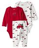 Carter's Knit Full Sleeves Onesies with Leggings &  Truck Print - Red