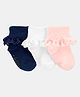 Carter's Knit Ankle Length Frilly Socks Pack of 6 - White Navy Blue & Pink