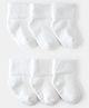 Carter's Knit Ankle Length Solid Color Socks Pack of 6 - White