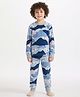 Carter's Knit Full Sleeves Printed Co-ords Night Suit - Blue