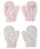 Carter's Knit Gloves With Bow Print Pack Of 2 - Pink & Grey