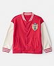 Carter's Knit Full Sleeves Bomber Jacket with Bear Embroidery - Red
