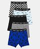 Carter's Knit Briefs with Checked & Bike Print Pack of 5 - Black Grey Blue