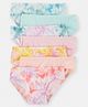 Carter's Knit Panties with Tie Dye Design Pack of 7 - Pink Peach & Light Blue