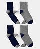 Carter's Knit Ankle Length Solid Color Socks Pack of 6 - White Navy Blue & Grey