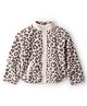 Carter's Knit Full Sleeves Winter Jacket With Cheetah Print - Tan
