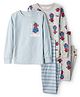 Carter's Cotton Knit Full Sleeves Co-ord Night Suits With Chilli Print Pack of 2 - Light Blue & Tan