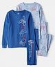 Carter's Knit Full Sleeves Co-ord Night Suits With Gaming Theme Text Print Pack of 2 - Light Blue & Blue