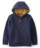 Carter's Knit Full Sleeves Solid Colour Hooded Sweatshirt - Navy Blue