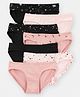 Carter's Knit Panties with Space Theme Print Pack of 7 - Pink & Black
