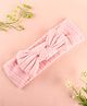 KIDLINGSS Bow Applique Detailed Striped Headband - Light Pink