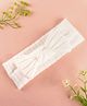 KIDLINGSS Bow Applique Detailed Striped Headband - White