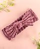 KIDLINGSS Bow Applique Detailed Striped Headband - Rose Gold