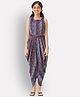 Uptownie Sleeveless Floral & Paisley Printed Dhoti Style Jumpsuit - Multi Colour