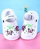 Cute Walk by Babyhug Clogs with Backstrap with Butterfly Appliques - Whiite