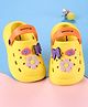 Cute Walk by Babyhug Back Strap Closure Clogs With Floral Applique - Yellow