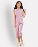Uptownie Sleeveless Floral Printed Jumpsuit - Pink