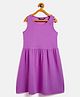 Uptownie Sleeveless Solid Fit & Flared Dress - Purple