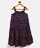 Uptownie Sleeveless Polka Dots Printed Tiered Dress - Black
