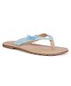 Aria+Nica Butterfly Applique Detailed Flip Flops - Light Blue