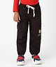 Nauti Nati Denim Teddy Bear Patch Detailed Cargo Style Joggers - Black
