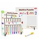 Aditi Toys 3-in-1 Wooden Math Learning Board With Marker for Kids Tracing, Dot-to-Dot Number Formation & Math Puzzle, Educational Toy for Preschoolers, Early Literacy Development, Age Above 3+ Years