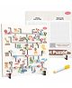Aditi Toys 3-in-1 Wooden Alphabet Learning Board With Marker for Kids Tracing, Dot-to-Dot Letter Formation & Maze Puzzle, Educational Toy for Preschoolers, Early Literacy Development, Age Above 3+ Years
