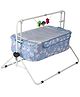 Infanto Comfy Baby Cradle Jhula with Attractive Play-Toys, Swing, Jhula, Palana | Easy Folding & Portable | Birth Upto 12 Months-CC30-PASTEL BLUE