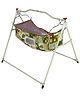 Infanto Ghodiya Baby Cradle Deluxe, Ghodiya, Palna, Jhula, Totil, Swing - Sturdy Frame, Hammock Style, Foldable, Breathable Net Cover, Anti-Skid Pad - 0 to 12 Months - GREEN