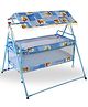 Infanto Sleepwell 2-in-1 Swing Cradle - Deluxe | Use as a Cot | Palna | Uyyala | Thottil | Cradle for Baby 0 to 12 Months | Sturdy Metal Frame-CC31A-DLX-LIGHT BLUE