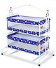 Infanto Twins Baby Cradle, Palna ,uyyala for Twin babies, with Adjustable Height Position | Easy Flat Folding | Swing Lock | Breathable Protective net Cover | 0 to 12 Months- CC29TW-BLUE