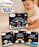 Intellibaby Baby's First High Contrast Books-Set of 3 | Black N' White Monochrome to Colourful |Early Sensory Development |Newborn Visual Stimulation |BIS Certified |Educator Recommended |For Gifting