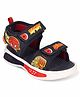 Lil Lollipop Spidy Kids Text Designed With Double Velcro Closure Sandals - Navy Blue & Red