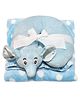 FunBlast Baby Wrap Blanket with Soft Elephant Shaped Pillow for New Born Baby  Blue