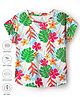 Pine Active Half Sleeves T-Shirt With Floral Print - White