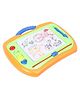 Maru & Sons 2 In 1 Magic Magnetic Slate With Shapes Stamps & Pen Erasable Doodle Pad Board - Orange