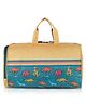 Echo Boomers Square Dino Print Duffle Bag  Stylish Travel & Gym Bag with Shoe Compartment
