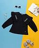 PURPLE UNITED KIDS Poplin Full Sleeves Stones Embellished Top - Black