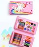 Unicorn Printed Color Set for Drawing & Painting Portable Art Box Best Return Gift 42 Pieces - Pink