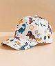 Ziory Baby Dinosaurs Designed Cap - White