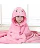 Zikku Baby Rabbit Designed Hooded Bath Towel - Pink