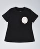 Kiwi Cotton Half Sleeves Unicorn Printed Top - Black