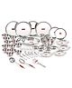 HAZEL Stainless Steel 51 Pieces Dinner Set (6 Plate, 6 Glass, 12 Bowl, 6 Spoon Set, 6 Dessert Plate, 3 pcs Serving Spoon, 6 pcs Quarter Plate, 6 pcs Fork)