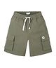 My Milestones Twill Acorn Patch Detailed Bermuda Shorts - Olive Green