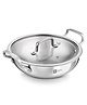 Bergner BE Essentials Triply Stainless Steel 20cm / 1.9 L Kadai with Flat Glass Lid - Full Induction Bottom