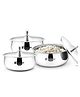 Bergner Vienna Stainless Steel Hot Pot 3 Pcs Junior Set of 17cm (650ml), 19cm (1 L), 20cm (1.5 L)