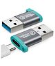 case-magic USB A 3.0 Female to USB C OTG Adapter Converter| 15W Fast Charging, 5Gbps Data Speed, Aluminum Shell Connector for Smartphones, Laptops, Tablets, Chargers, MacBook & All Type C Devices