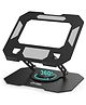case-magic 360° Rotating Ergonomic Laptop/iPad Stand | Foldable, Adjustable Height & Angle Supports Laptops Up to 17 - Black
