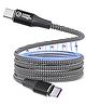 case-magic 65W Type C to Type C Cable, PD Fast Charging Magnetic Coiled Cable - Grey