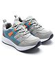 Asian Go Chase Text Designed Mesh Detailed Sneakers -  Grey & Turquoise